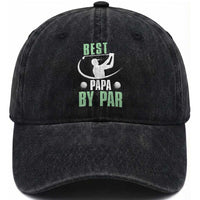 Golf Dad Washed Cotton Baseball Cap Best Papa By Par Funny Golfer Fathers Day Gifts