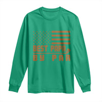 Golf Dad Long Sleeve Shirt Best Papa By Par American Flag Golfer Fathers Day Gifts