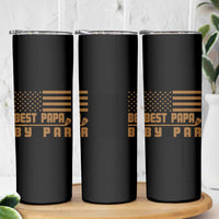 Golf Dad Skinny Tumbler Best Papa By Par American Flag Golfer Fathers Day Gifts