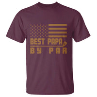 Golf Dad T Shirt Best Papa By Par American Flag Golfer Fathers Day Gifts