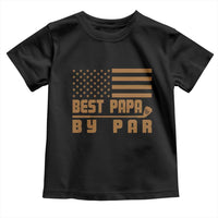 Golf Dad Toddler T Shirt Best Papa By Par American Flag Golfer Fathers Day Gifts