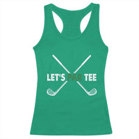 Funny Golfing Racerback Tank Top Let's Par Tee Golf Player Golfer Dad Grandpa