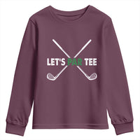 Funny Golfing Youth Sweatshirt Let's Par Tee Golf Player Golfer Dad Grandpa