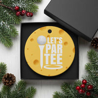 Funny Golfing Ceramic Ornament Let's Par Tee Fathers Day Golfer Gift Dad Grandpa - Wonder Print Shop