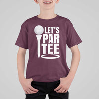 Funny Golfing T Shirt For Kid Let's Par Tee Fathers Day Golfer Gift Dad Grandpa