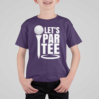 Funny Golfing T Shirt For Kid Let's Par Tee Fathers Day Golfer Gift Dad Grandpa