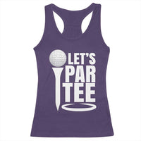 Funny Golfing Racerback Tank Top Let's Par Tee Fathers Day Golfer Gift Dad Grandpa