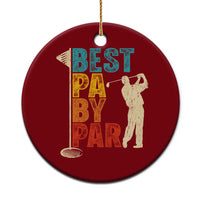Golf Gifts for Dad Ceramic Ornament Retro Best Pa By Par Fathers Day - Wonder Print Shop