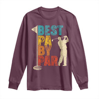 Golf Gifts for Dad Long Sleeve Shirt Retro Best Pa By Par Fathers Day - Wonder Print Shop