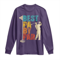 Golf Gifts for Dad Long Sleeve Shirt Retro Best Pa By Par Fathers Day - Wonder Print Shop