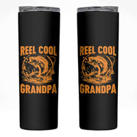 Funny Fishing Vintage Reel Cool Grandpa Skinny Tumbler