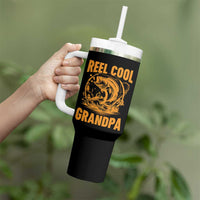 Funny Fishing Vintage Reel Cool Grandpa Tumbler With Handle