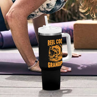 Funny Fishing Vintage Reel Cool Grandpa Tumbler With Handle