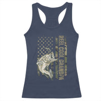 Funny Fishing Vintage Reel Cool Grandpa Racerback Tank Top Camo American Flag USA Bass Fish Fisherman