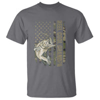 Funny Fishing Vintage Reel Cool Grandpa T Shirt Camo American Flag USA Bass Fish Fisherman