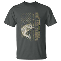 Funny Fishing Vintage Reel Cool Grandpa T Shirt Camo American Flag USA Bass Fish Fisherman