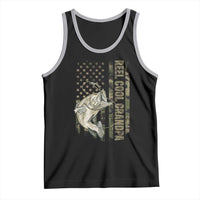 Funny Fishing Vintage Reel Cool Grandpa Tank Top Camo American Flag USA Bass Fish Fisherman
