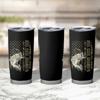 Funny Fishing Vintage Reel Cool Grandpa Tumbler Cup Camo American Flag USA Bass Fish Fisherman