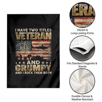 Grumpy Old Veteran Garden Flag Funny Military Veteran USA Flag - Wonder Print Shop