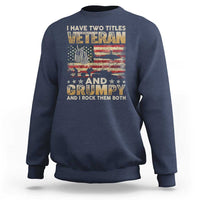 Grumpy Old Veteran Sweatshirt Funny Military Veteran USA Flag - Wonder Print Shop