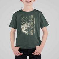 Funny Fishing Vintage Reel Cool Dad T Shirt For Kid Camo American Flag USA Bass Fish Fisherman