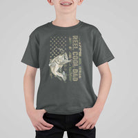 Funny Fishing Vintage Reel Cool Dad T Shirt For Kid Camo American Flag USA Bass Fish Fisherman