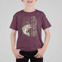 Funny Fishing Vintage Reel Cool Dad T Shirt For Kid Camo American Flag USA Bass Fish Fisherman