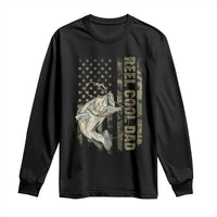 Funny Fishing Vintage Reel Cool Dad Long Sleeve Shirt Camo American Flag USA Bass Fish Fisherman