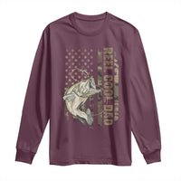 Funny Fishing Vintage Reel Cool Dad Long Sleeve Shirt Camo American Flag USA Bass Fish Fisherman
