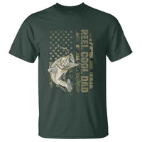 Funny Fishing Vintage Reel Cool Dad T Shirt Camo American Flag USA Bass Fish Fisherman