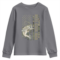 Funny Fishing Vintage Reel Cool Dad Youth Sweatshirt Camo American Flag USA Bass Fish Fisherman