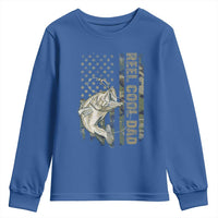 Funny Fishing Vintage Reel Cool Dad Youth Sweatshirt Camo American Flag USA Bass Fish Fisherman