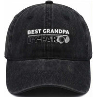 Golf Grandpa Washed Cotton Baseball Cap Best Grandpa By Par Golfing Golfer Funny Fathers Day Gifts