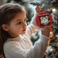 Rage Is Consuming Me Cat Christmas Ornament Funny Weird Humor Silly Cat Meme - Wonder Print Shop