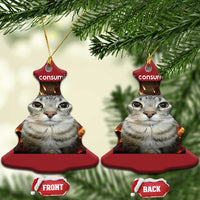 Rage Is Consuming Me Cat Christmas Ornament Funny Weird Humor Silly Cat Meme - Wonder Print Shop