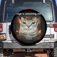 Rage Is Consuming Me Cat Spare Tire Cover Funny Weird Humor Silly Cat Meme - Wonder Print Shop