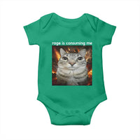 Rage Is Consuming Me Cat Baby Onesie Funny Weird Humor Silly Cat Meme - Wonder Print Shop
