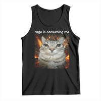 Rage Is Consuming Me Cat Tank Top Funny Weird Humor Silly Cat Meme - Wonder Print Shop