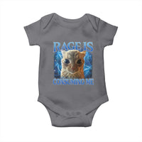 Rage Is Consuming Me Cat Meme Baby Onesie Funny Weird Humor Cat Face Bootleg - Wonder Print Shop