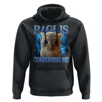Rage Is Consuming Me Cat Meme Hoodie Funny Weird Humor Cat Face Bootleg - Wonder Print Shop