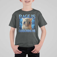 Rage Is Consuming Me Cat Meme T Shirt For Kid Funny Weird Humor Cat Face Bootleg - Wonder Print Shop