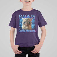 Rage Is Consuming Me Cat Meme T Shirt For Kid Funny Weird Humor Cat Face Bootleg - Wonder Print Shop