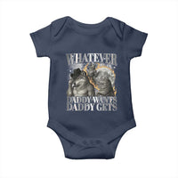 Funny Alpha Wolf Meme Baby Onesie Whatever Daddy Wants Daddy Gets Cringe Humor - Wonder Print Shop