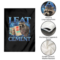 I Eat Cement Garden Flag Cursed Raccoon Funny Oddly Dank Meme Gen Z - Wonder Print Shop
