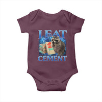 I Eat Cement Baby Onesie Cursed Raccoon Funny Oddly Dank Meme Gen Z - Wonder Print Shop