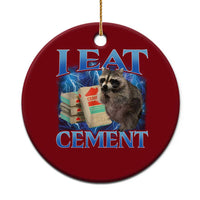 I Eat Cement Ceramic Ornament Cursed Raccoon Funny Oddly Dank Meme Gen Z - Wonder Print Shop