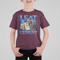 I Eat Cement T Shirt For Kid Cursed Raccoon Funny Oddly Dank Meme Gen Z - Wonder Print Shop