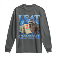 I Eat Cement Long Sleeve Shirt Cursed Raccoon Funny Oddly Dank Meme Gen Z - Wonder Print Shop