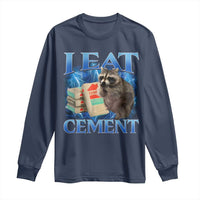 I Eat Cement Long Sleeve Shirt Cursed Raccoon Funny Oddly Dank Meme Gen Z - Wonder Print Shop