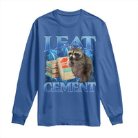 I Eat Cement Long Sleeve Shirt Cursed Raccoon Funny Oddly Dank Meme Gen Z - Wonder Print Shop
